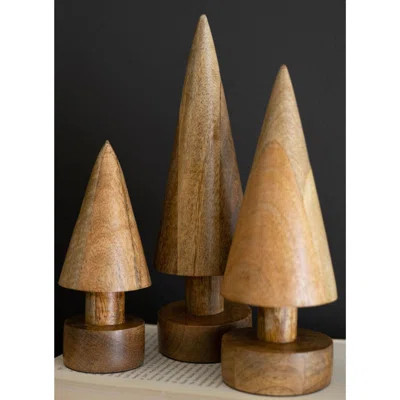 3 Piece Turnedwooden Christmas Tree Set | Birch Lane