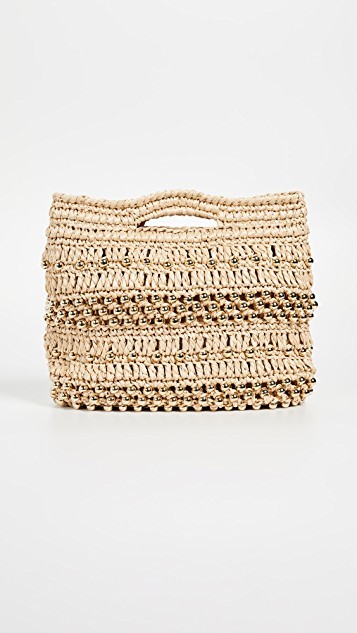Caterina Bertini
                
            

    Woven Clutch with Polished Beads | Shopbop