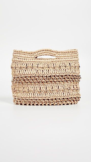 Caterina Bertini
                
            

    Woven Clutch with Polished Beads | Shopbop