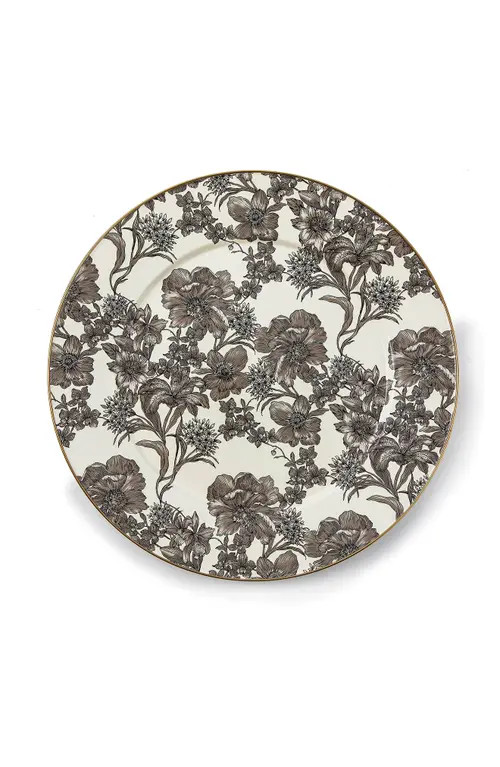 MACKENZIE CHILDS Sterling English Garden Enameled Steel Platter in Grey/white at Nordstrom | Nordstrom