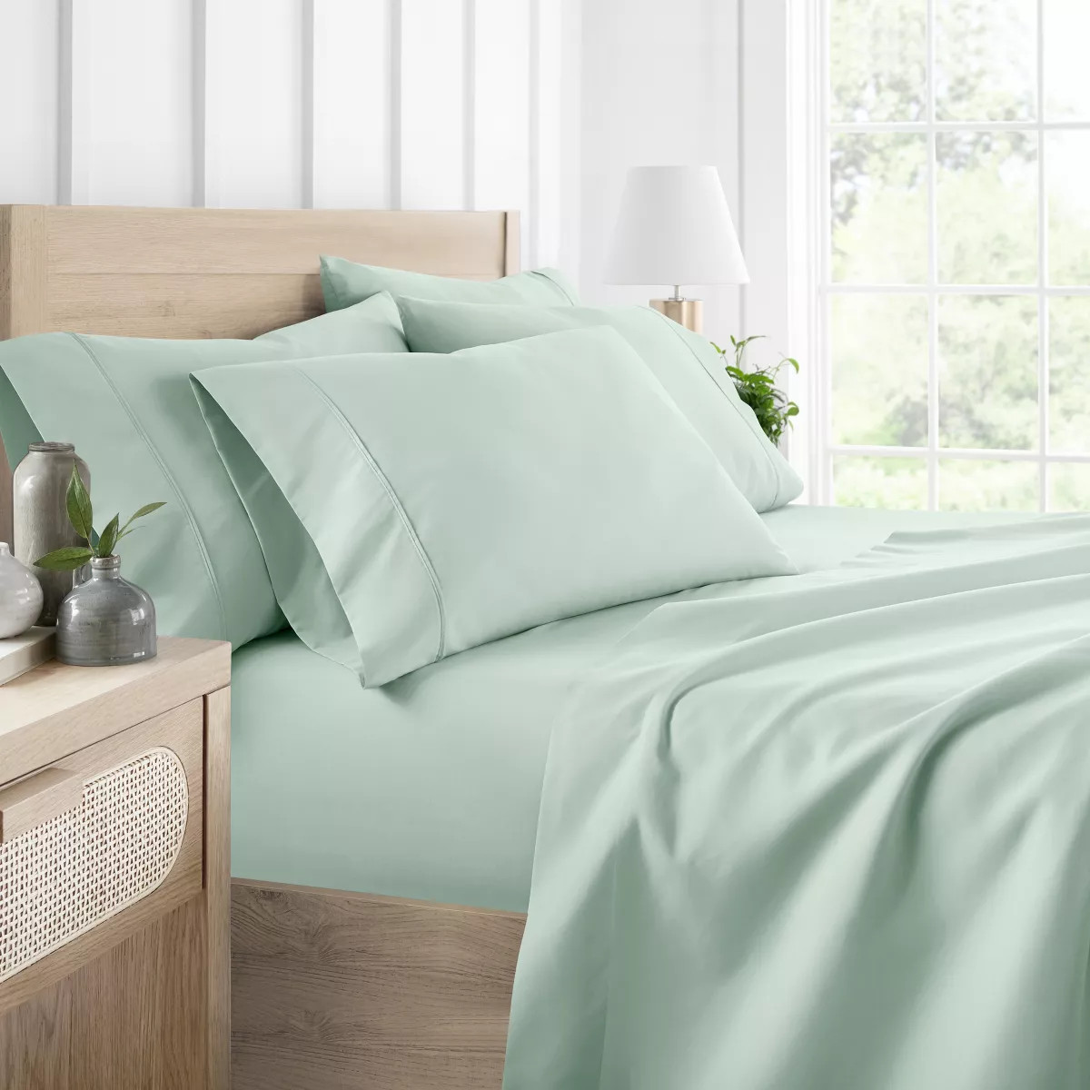 Solid 6 Piece Sheet Set - Ultra Soft - Becky Cameron (Extra Pillow Cases!), Light Gray, Queen | Target