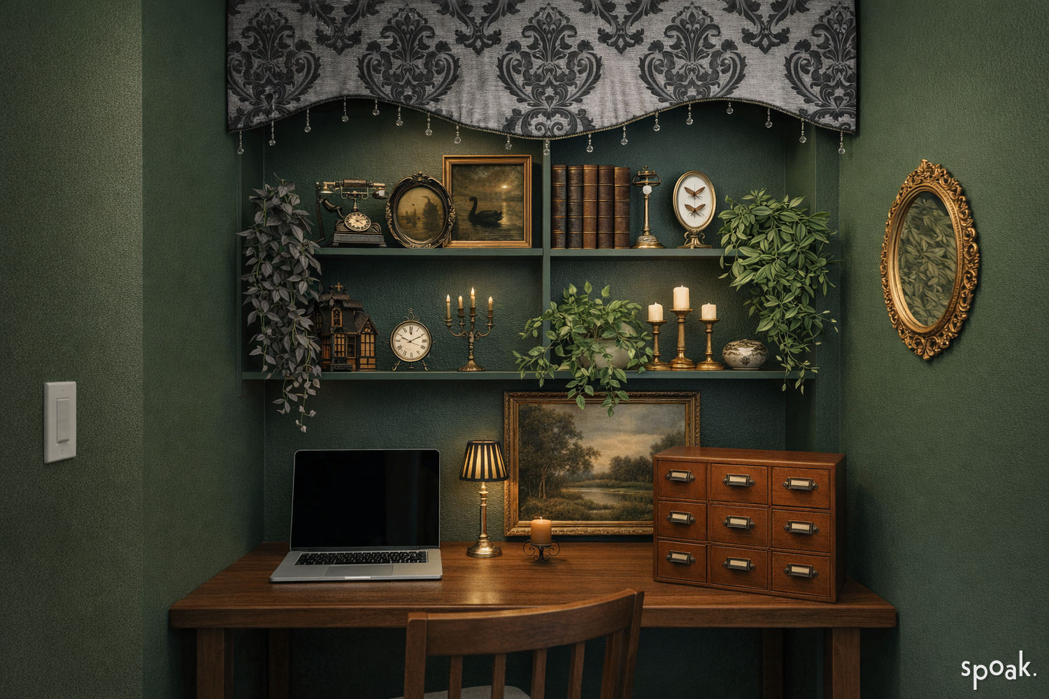 Cozy Cottage BookShelf Office Nook #officenook  

 