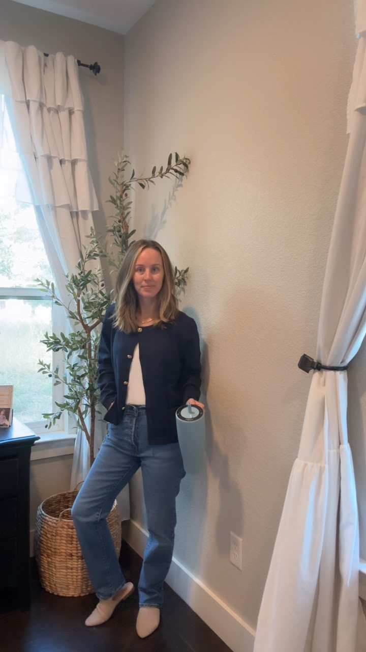 Transforming from drop off mom to pick up mom. We are two different people. Is this cardigan not the cutest? So easy to throw on and make yourself look put together! It comes in a ton of colors and is currently on sale

#LTKFindsUnder50 #LTKStyleTip