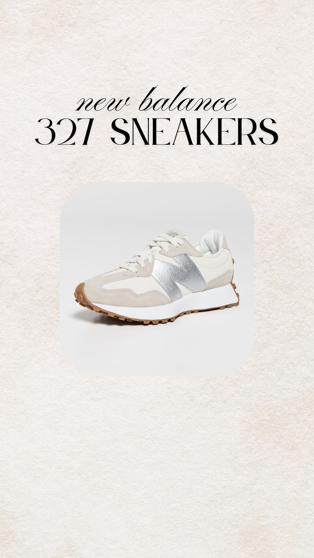 New Balance 327 Sneakers! New colorway - Beiege with silver! 

New balance, Sneakers, 327 sneakers, Tennis shoes, Lifestyle shoes, New balance, Emily Ann Gemma

#LTKSeasonal #LTKmomlife #LTKfitnessgoals