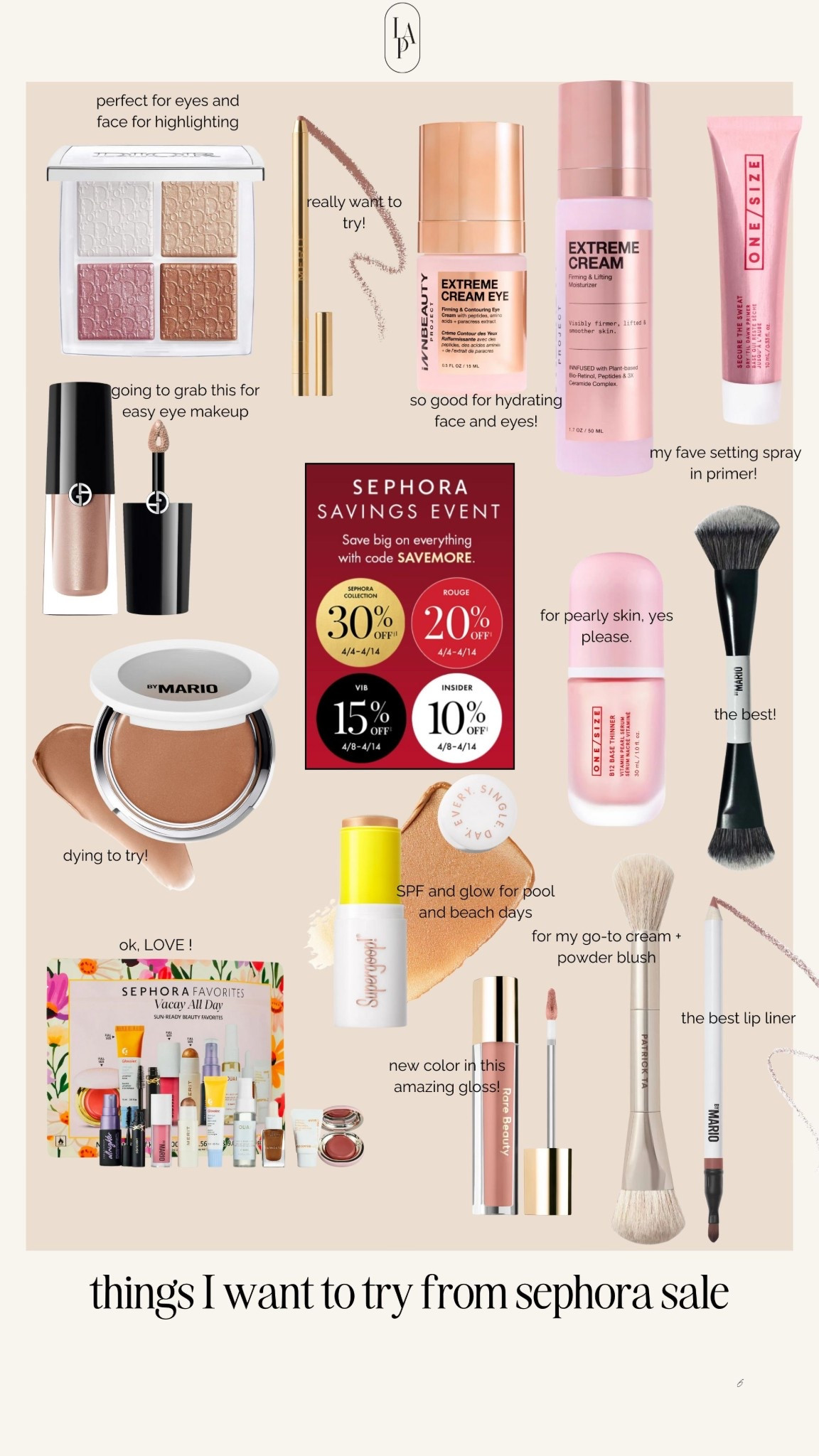 Sephora items I want to try out and am going to purchase! Use code SAVEMORE  

#LTKBeauty #LTKSaleAlert #LTKFindsUnder100