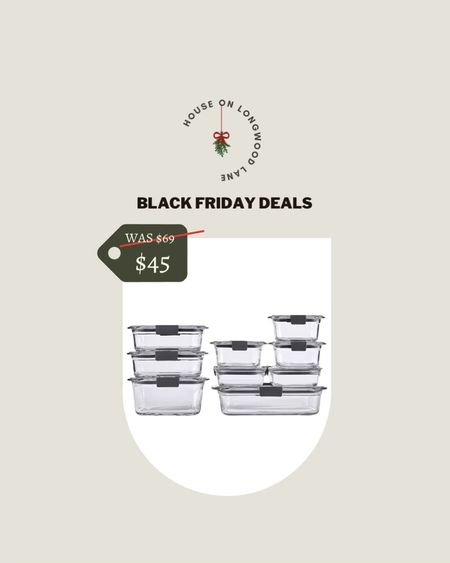 Black Friday Deals! We all know the Holidays mean a lot of leftovers! Save 34% OFF Rubbermaid Brilliance Glass Storage 18 piece container set! #BlackFriday

#LTKHoliday #LTKunder50 #LTKsalealert