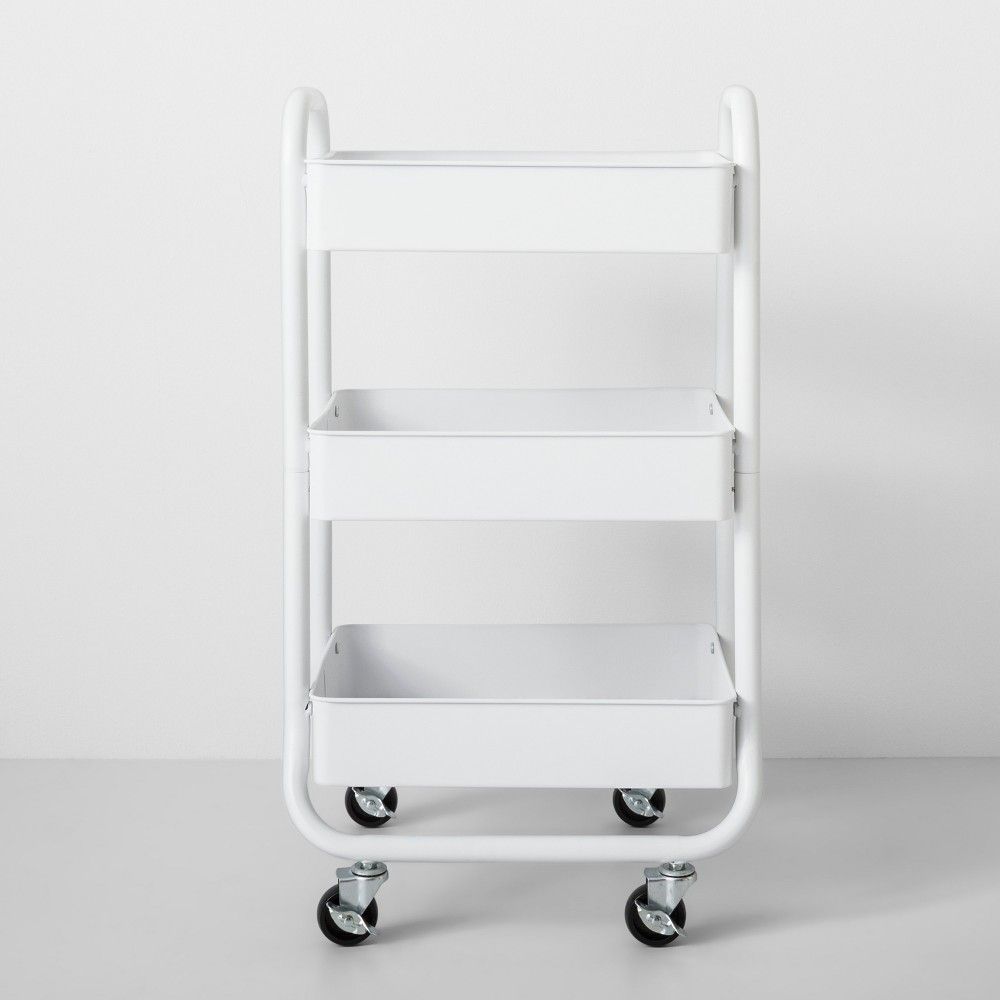 3 Tier Metal Utility Cart White - Made By Design | Target