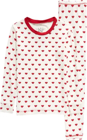 KicKee Pants Kids' Print Long Sleeve Fitted Two-Piece Pajamas | Nordstrom | Nordstrom