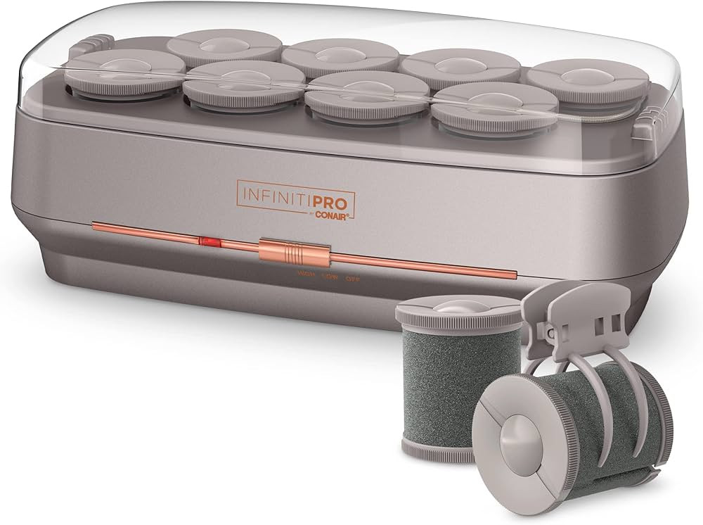 INFINITIPRO BY CONAIR Hot Roller Set with Ionic Generator, Eight 2-inch Jumbo Rollers plus Eight ... | Amazon (US)