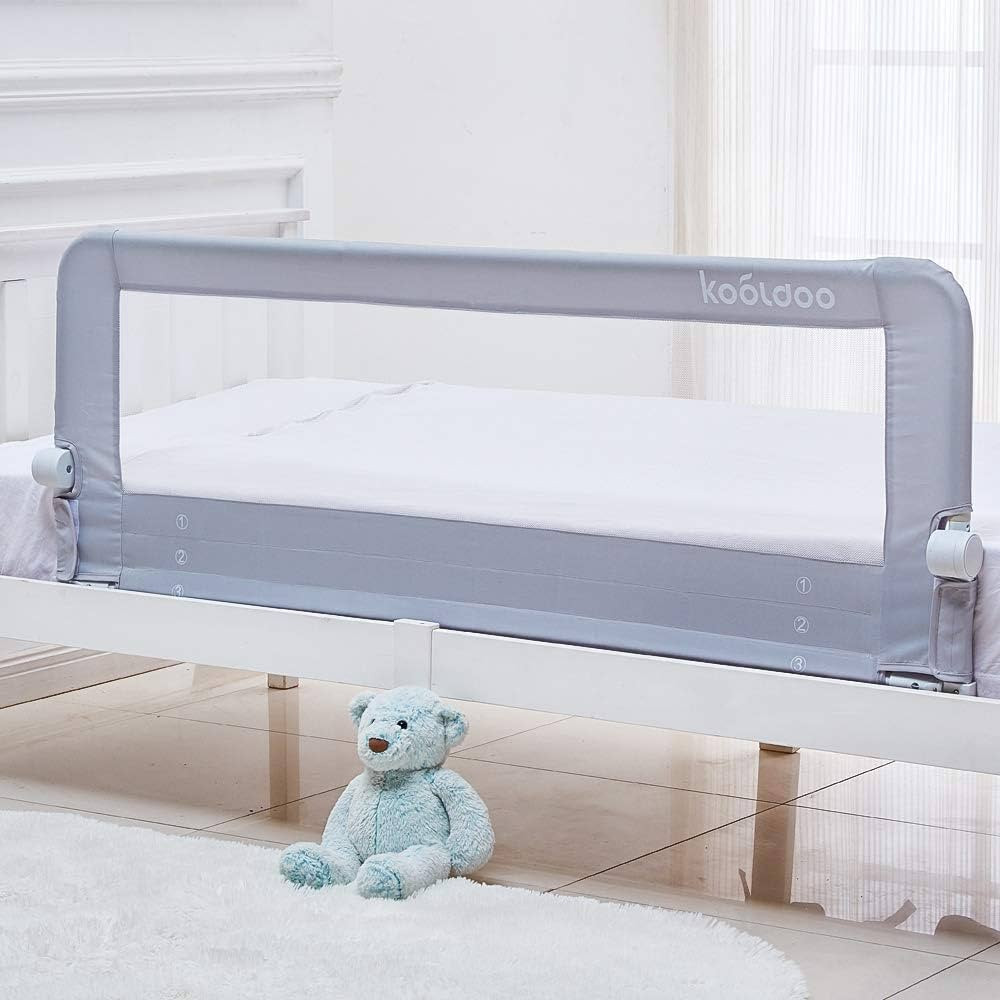 Baby Toddler Bed Rail 59 inch Guard Extra Long Foldable Tall Safety Bedrail with Reinforced Ancho... | Amazon (US)