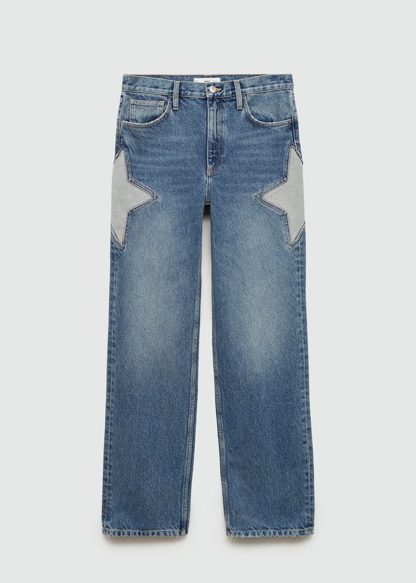 Ashley straight-fit star jeans - Woman | MANGO USA | MANGO (US)
