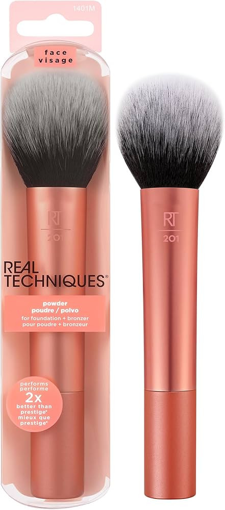 Real Techniques Cruelty Free Powder Brush With Ultra Plush Custom Cut Synthetic Bristles and Exte... | Amazon (US)