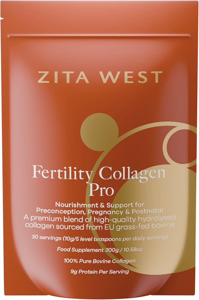 Zita West Fertility Collagen Pro - Grass-Fed Hydrolysed Bovine Collagen Powder (Type 1 & 3) for F... | Amazon (UK)