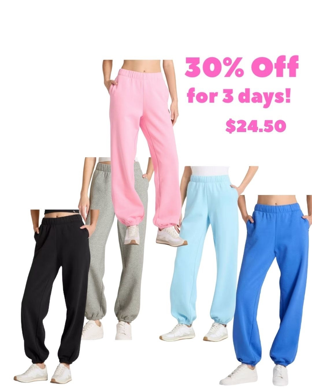 Joylab 30% Off Sale (For 3 Days)! 🎯 🩷🧡💛💚🩵💜
… a great basic sweatpant for a fab price!


#LTKSaleAlert #LTKFindsUnder50 #LTKActive