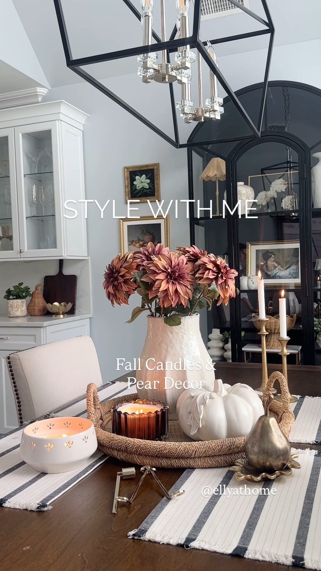 New fall tray styling with beautiful $6 real touch fall florals, creamy white pumpkin, fall fragrance candles, gold accent pear, candleholders , favorite neutral vase, more new decor from Hearth and Hand fall collection at Target and Michael’s stores!  Fall home decor accessories.

#LTKHome #LTKSeasonal