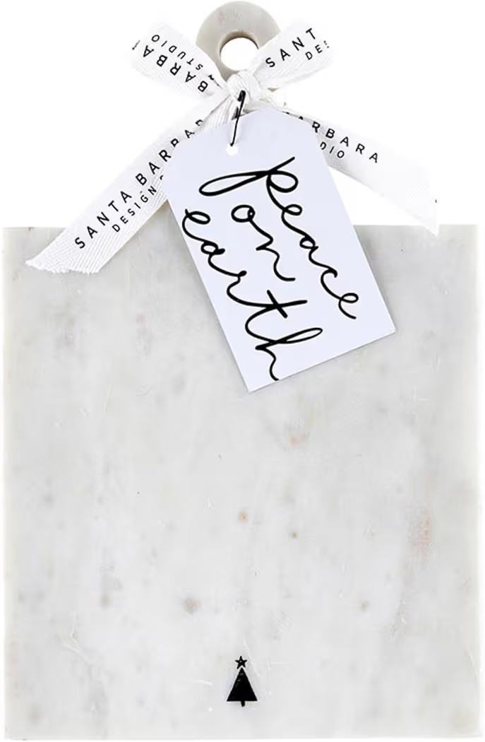Santa Barbara Design Studio Joy to The World Square White Marble Charcuterie Cheese Tray with Han... | Amazon (US)
