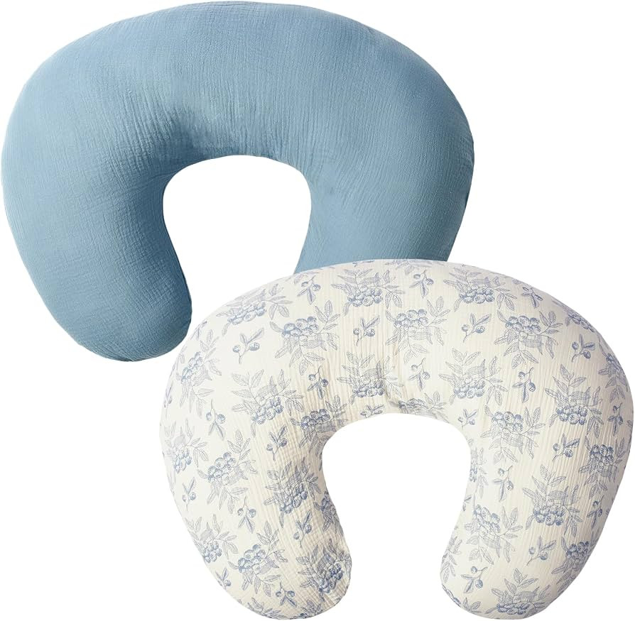 FUNUPUP Muslin Nursing Pillow Cover Compatible with Boppy Nursing Pillow, Soft Baby Nursing Cover... | Amazon (US)