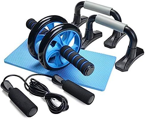 Odoland 4-in-1 AB Wheel Roller Kit AB Roller Pro with Push-Up Bar, Jump Rope and Knee Pad - Perfe... | Amazon (US)