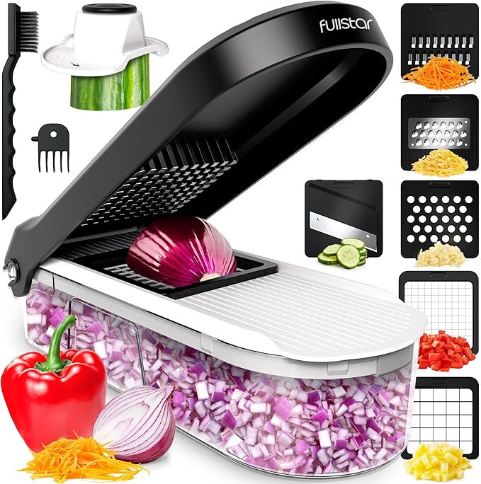 Fullstar Vegetable Chopper, Cheese Slicer, Food Chopper, Veggie Chopper, Onion Chopper, Vegetable... | Amazon (US)