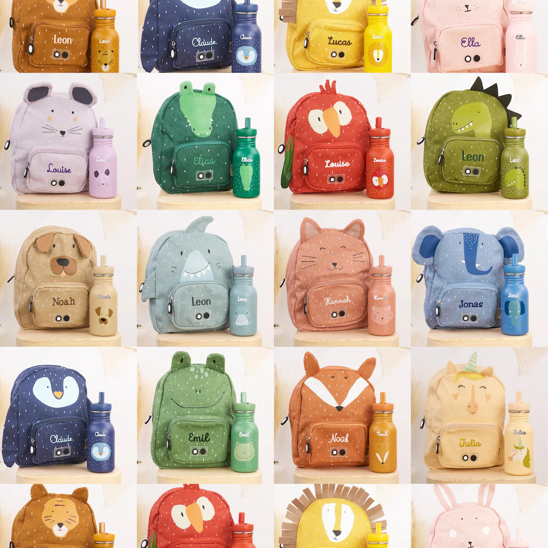 Children's Backpack SMALL Personalized With Name as a Set With Drinking Bottle SMALL | Trixie Bac... | Etsy (US)