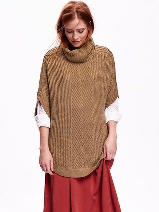 Old Navy Womens Funnel Neck Poncho Size M/L - Deep camel | Old Navy US