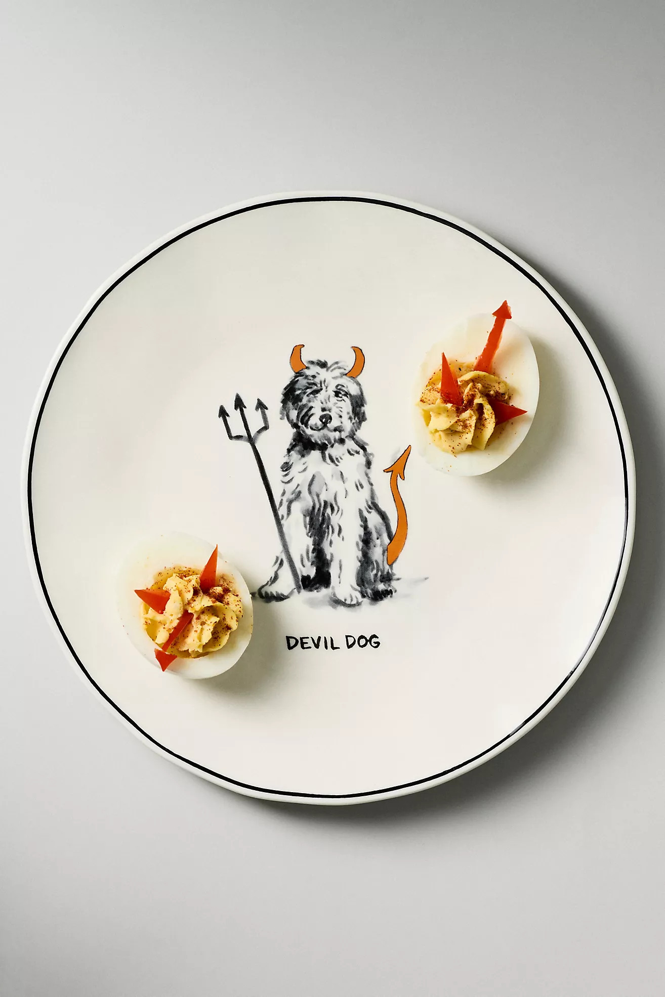 Molly Hatch Stoneware Halloween Dog Dessert Plate | Anthropologie (US)