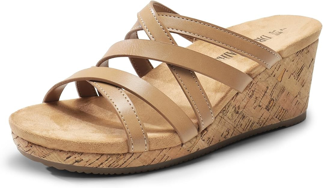 DREAM PAIRS Dressy Wedge Sandals for Women Casual Summer, Comfort Cork Strappy Platform Slides Sa... | Amazon (US)