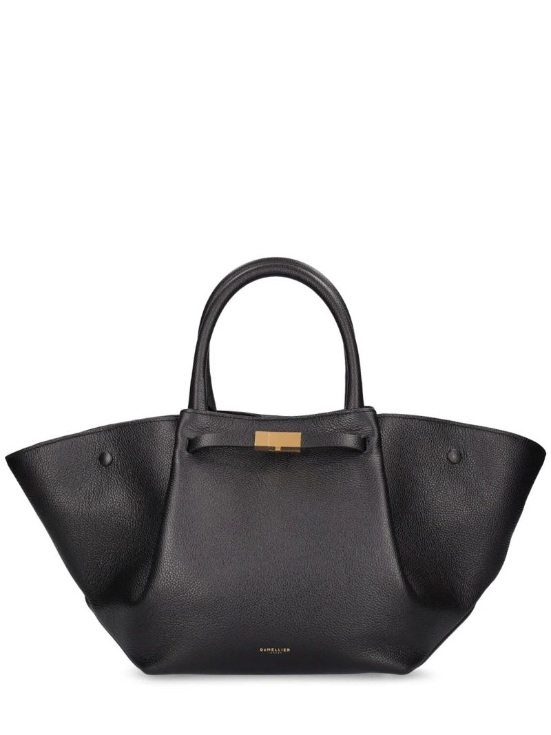 Midi New York grain leather tote bag | Luisaviaroma