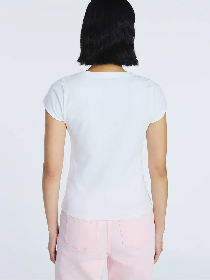 Free Assembly Women's Scoop Neck Tee with Short Sleeves, Sizes XS-XXL | Walmart (US)