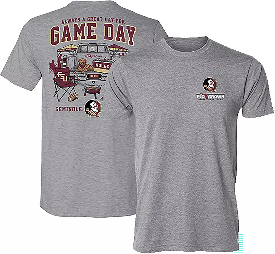 FloGrown Men's Florida State Seminoles Heather Gray Game Day Tailgate Short Sleeve T-Shirt | DICK'S Sporting Goods