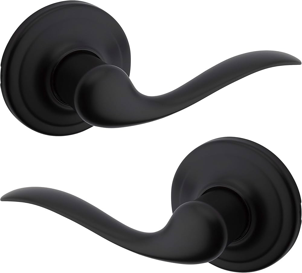 Kwikset 97200-816 Tustin Hall/Closet Lever, Matte Black | Amazon (US)