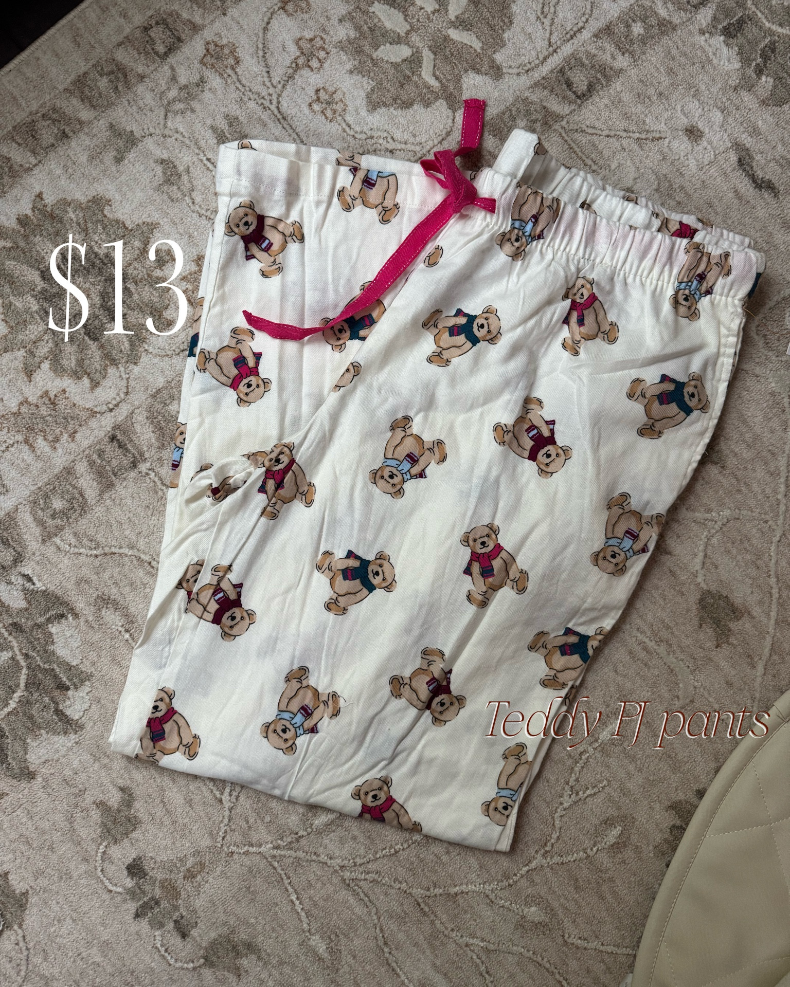 The cutest teddy flannel PJ pants— only $13!!!! I sizes up to a large for a super oversized comfy fit 🧸

Teddy bears, Teddy bear pants, Joyspun, Walmart finds, Walmart pajamas, women’s Walmart fashion, under $15 

#LTKSeasonal #LTKFindsUnder50