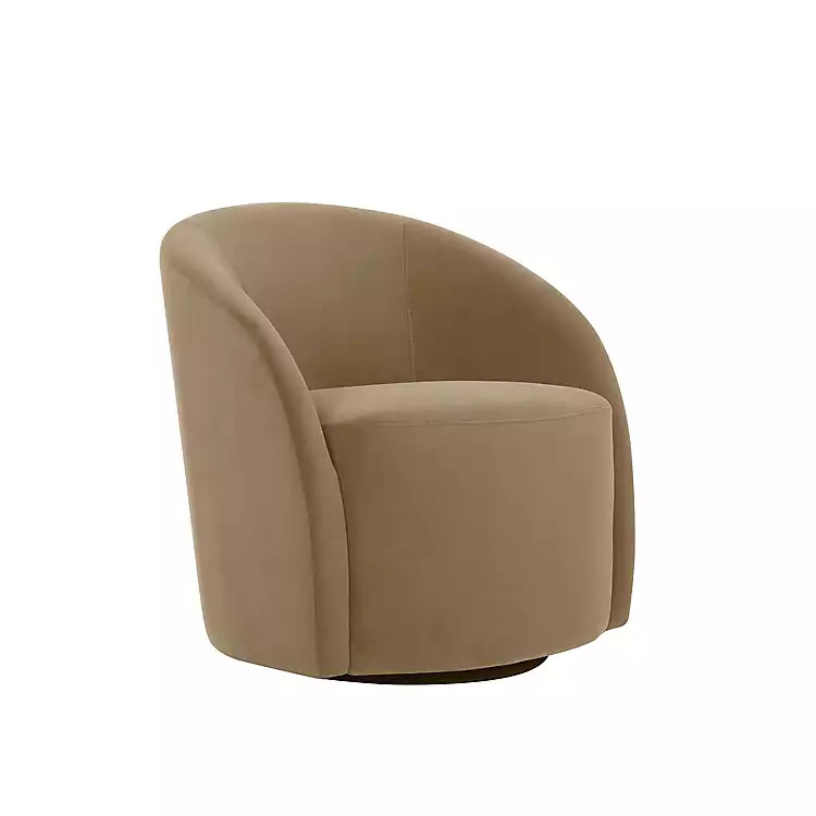New! Camel Velvet Danielle Accent Chair | Kirkland's Home