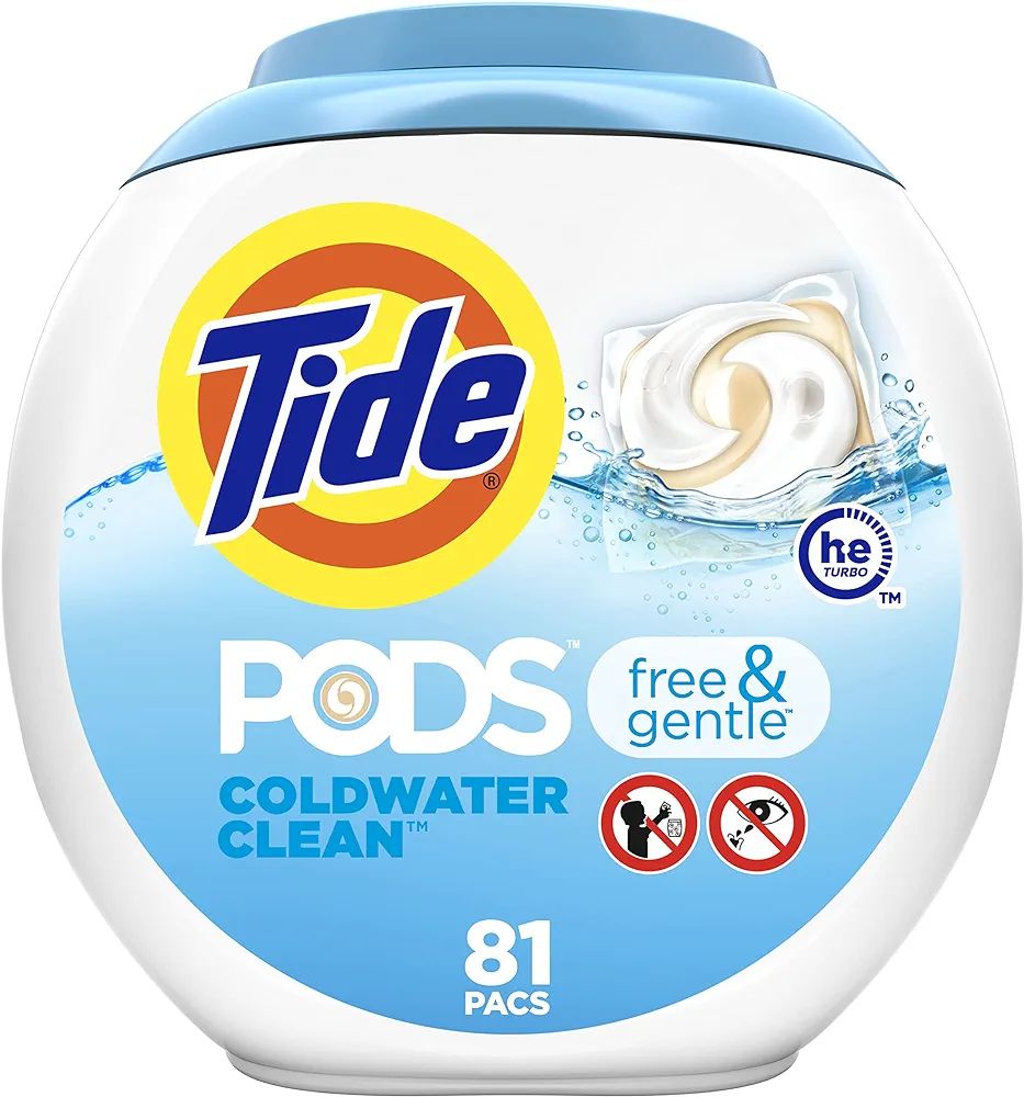 Tide PODS Free & Gentle Laundry Detergent Soap Pods, 81 count | Amazon (US)