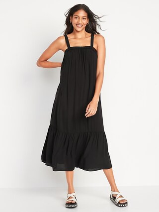 Sleeveless Tie-Back Cutout Maxi Swing Dress for Women | Old Navy (US)