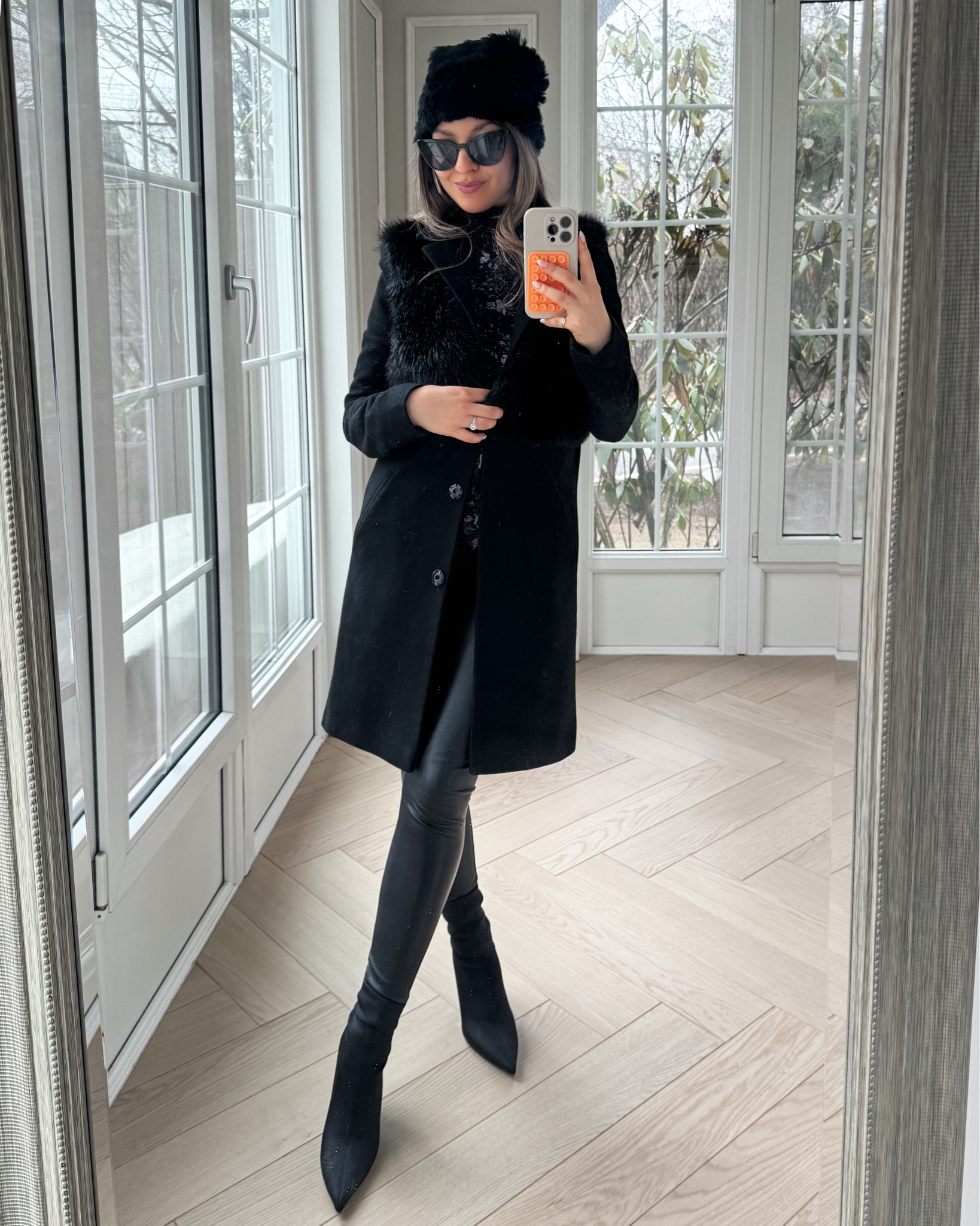 I reach for these leggings more than any other item in my closet 🫣 wearing the black commando  faux leather leggings in size S 

#petitestyle #petitefashion 

#LTKStyleTip #LTKPetite #LTKSaleAlert