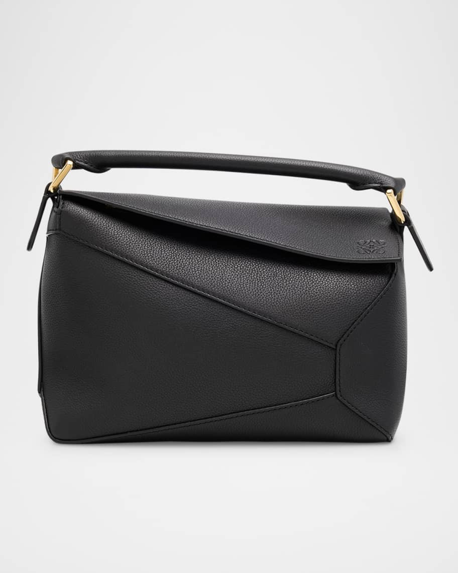 Puzzle Edge Small Top-Handle Bag in Grain Leather | Neiman Marcus
