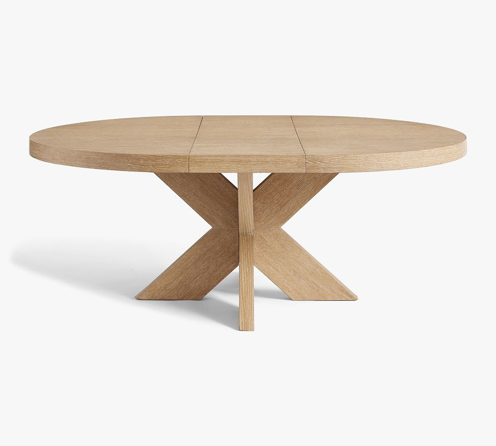 Modern Farmhouse Round Pedestal Extending Dining Table | Pottery Barn (US)