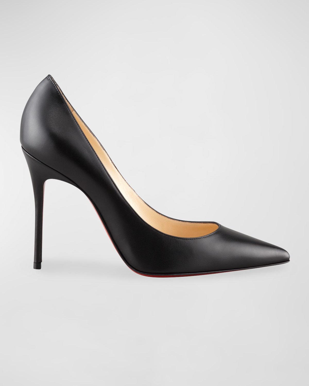Kate Red Sole High-Heel Pumps, Black | Neiman Marcus