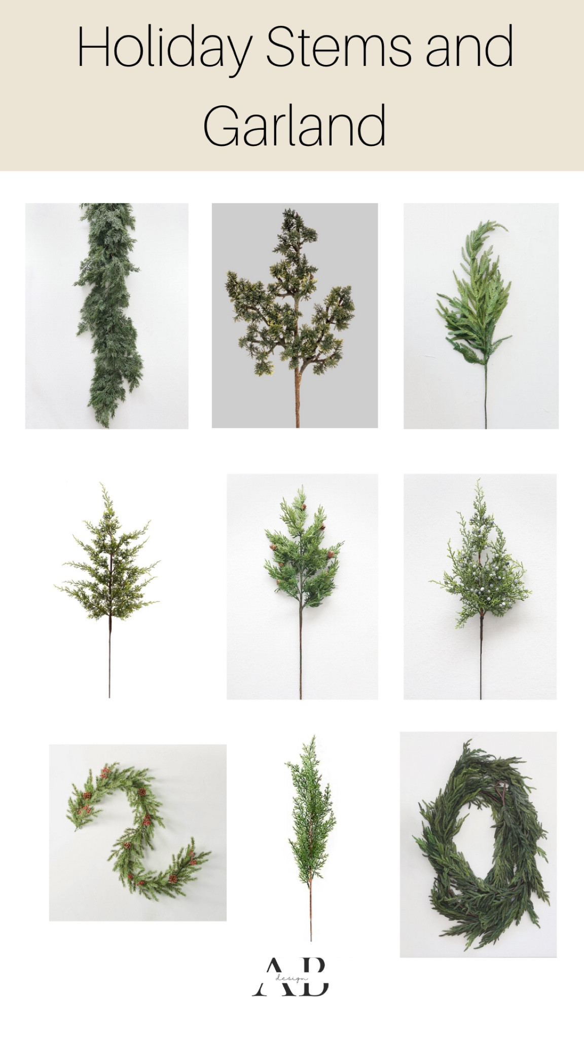 Stems and garland 

#LTKHoliday #LTKSeasonal #LTKhome