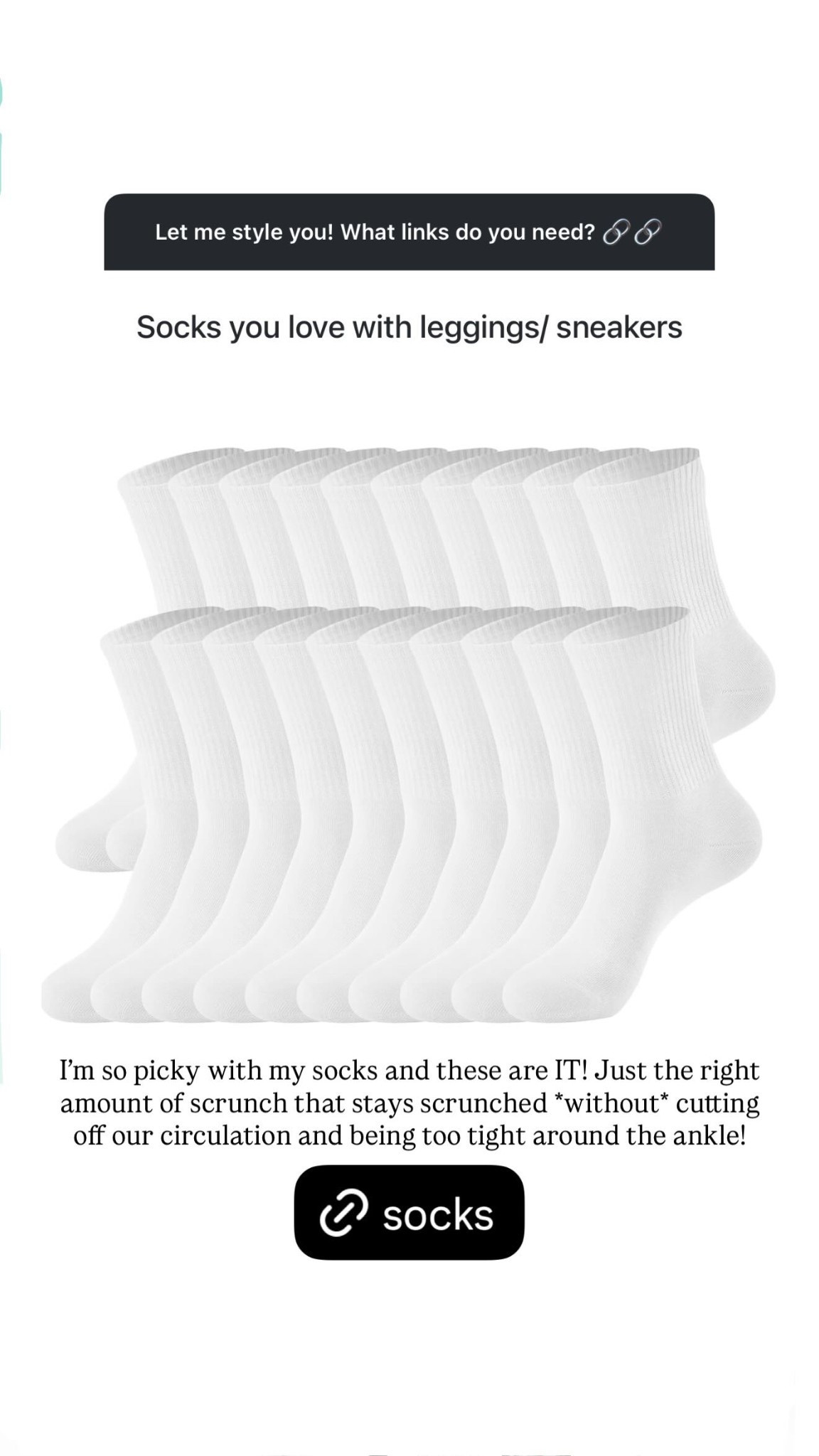 I’m so picky with my socks and these are IT! Just the right amount of scrunch that stays scrunched *without* cutting off our circulation and being too tight around the ankle!

#LTKStyleTip #LTKActive #LTKSeasonal