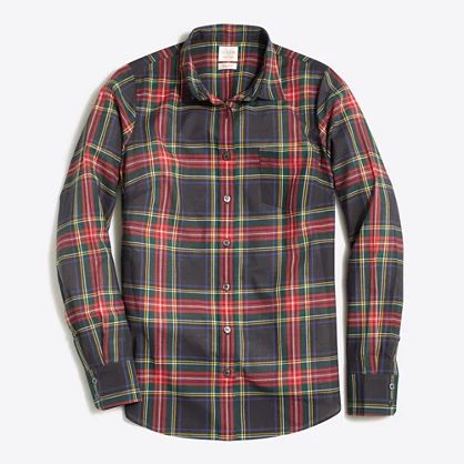 Plaid classic button-down shirt in perfect fit | J.Crew Factory