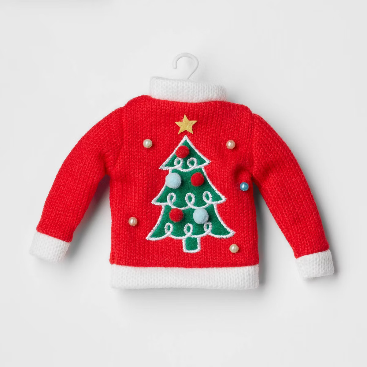 Knit Sweater with Tree Christmas Tree Ornament Red - Wondershop™ | Target