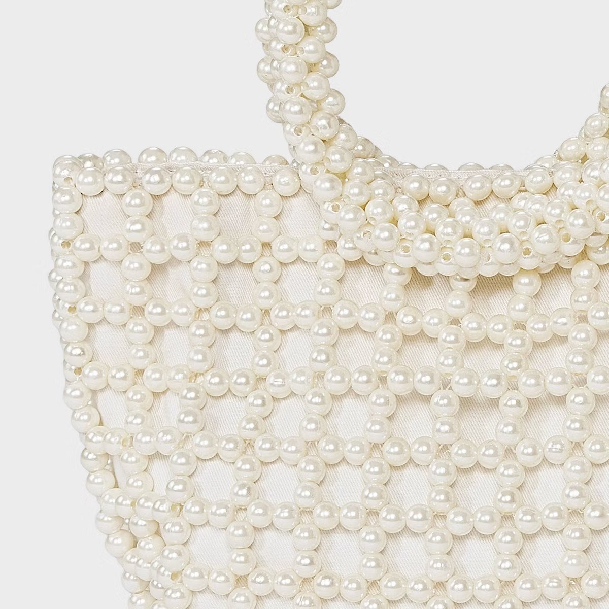 Mini Pearl Beaded Bucket Bag - A New Day™ Ivory | Target