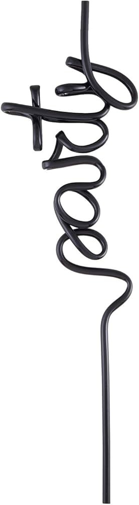 Reusable Drinking Straw, BPA Free Plastic Shaped Word Party Supplies Drink Celebration Decoration... | Amazon (US)