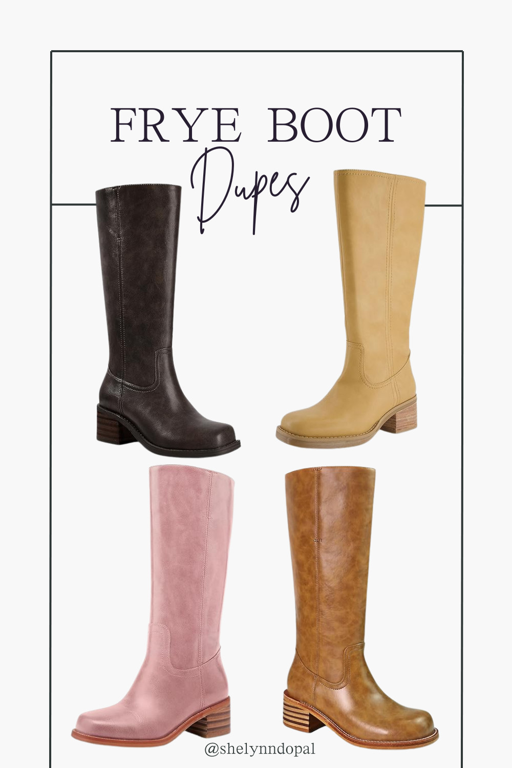 I love my own Frye boot dupes and wanted to see if their were different colors so here we are! All dupes are under $100 from amazon  

 