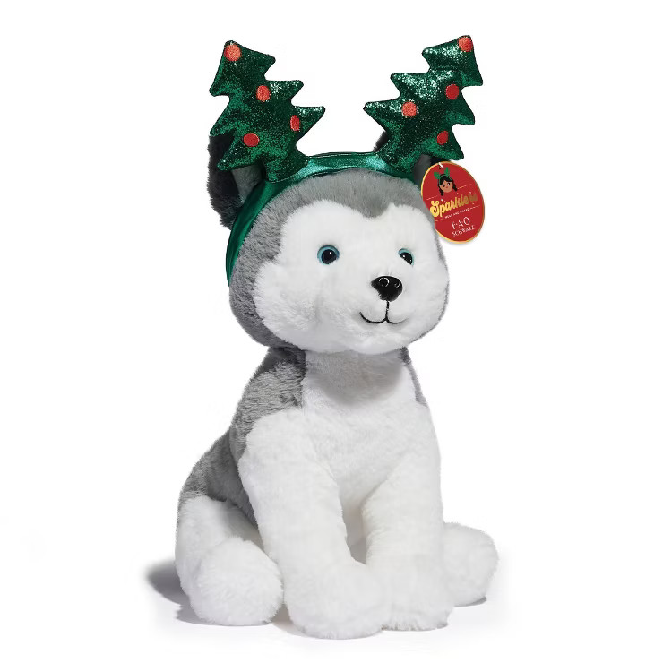 FAO Schwarz Husky with Tree Headband 12" Stuffed Animal | Target
