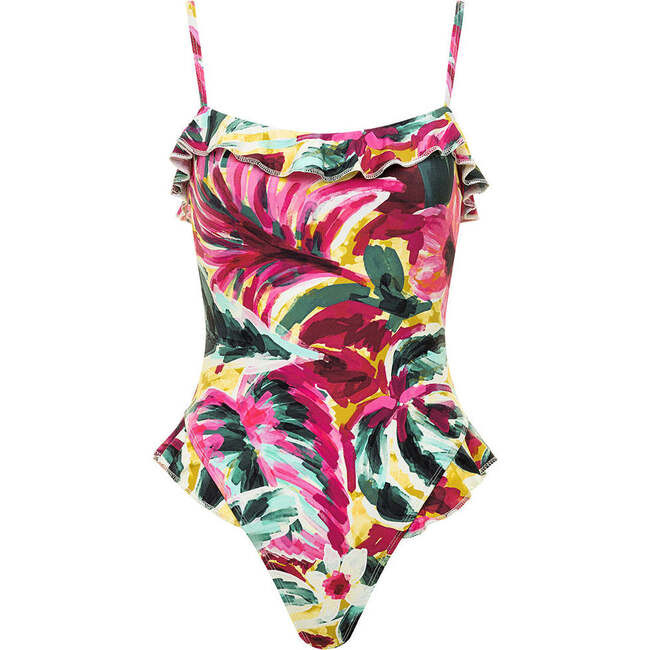 Jacelyn Ruffle One-Piece, Isla Floral | Maisonette