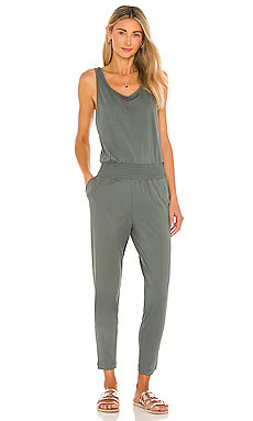 Bobi Supreme Jersey Jumpsuit in Dark Sage from Revolve.com | Revolve Clothing (Global)