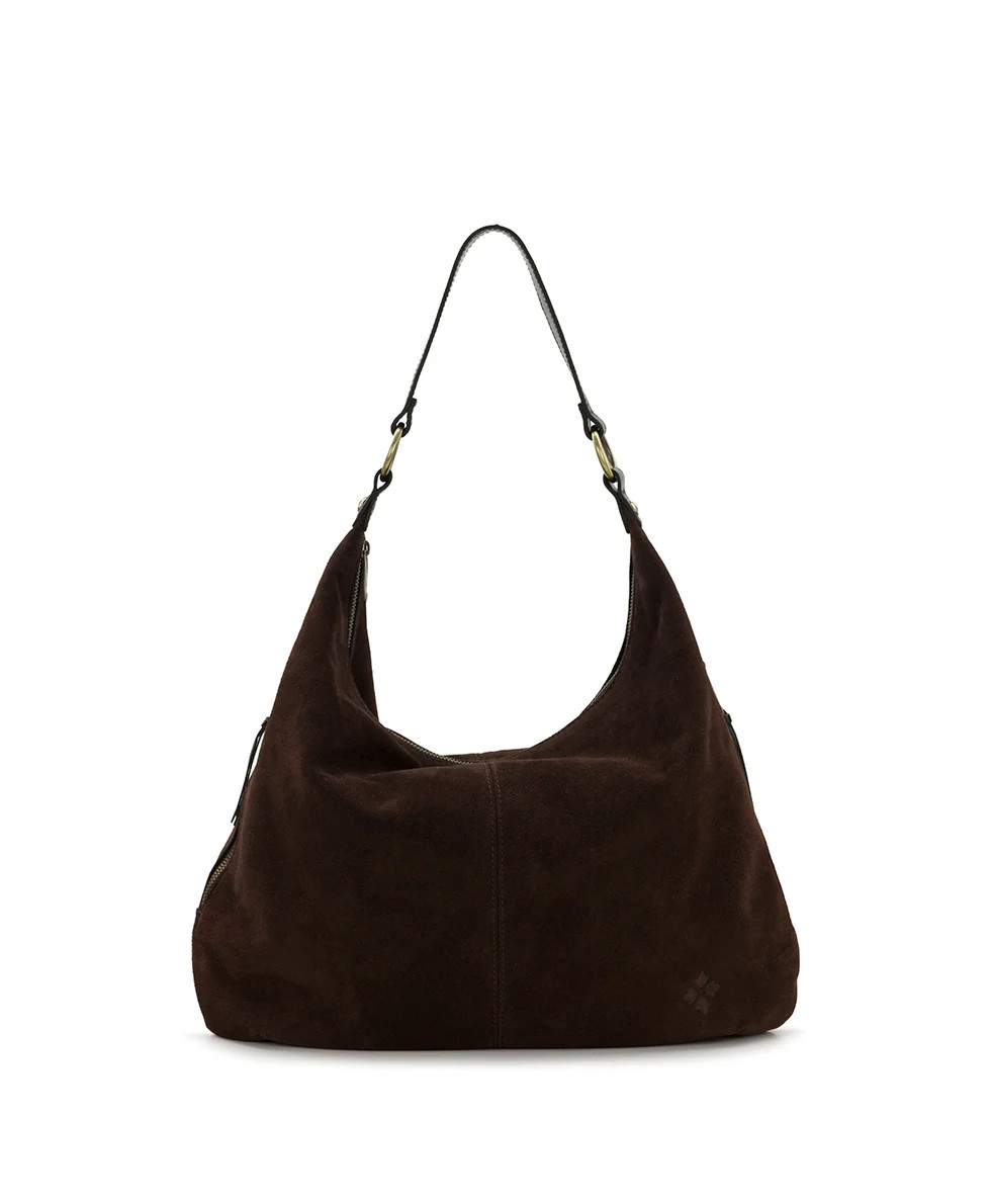Esther Hobo | Suede Leather | Chocolate | Patricia Nash Designs